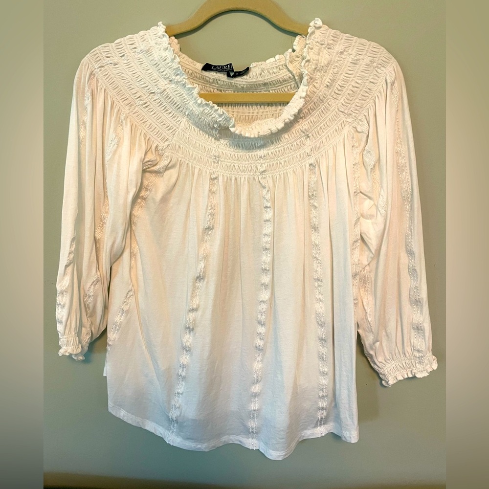 Lauren Ralph Lauren Off-Shoulder Cotton Top